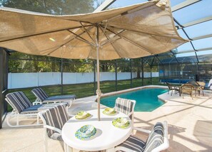 Stunning South-West facing private pool, designed to bring a touch of resort-style luxury to your outdoor living experience.