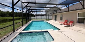 Alternate view of the pool & spa.