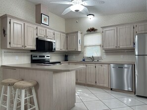 All new Whirlpool stainless steel appliances 