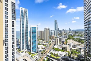 Refreshing scenery in the balcony area with the city views