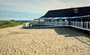 Part of the private beach and private restaurant for residents only.