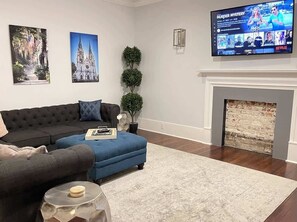 Enjoy a movie or just relax in our comfortable living room - complete with a large and comfy couch and a large smart TV.