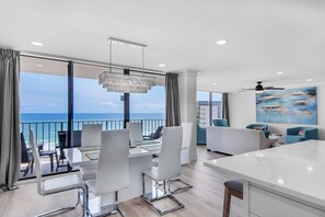 Dining area with views