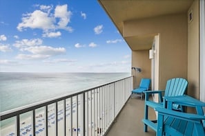 Balcony with coastal views