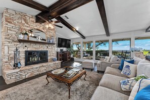 Relax and unwind in this spacious living room.