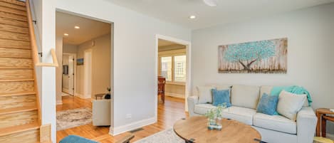 Evanston Vacation Rental | 3BR | 2.5BA | 7 Steps to Enter | 2,000 Sq Ft
