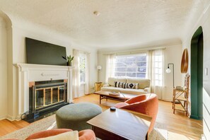 Living Room | Central A/C & Heating | Fireplace (Decorative) | Main Floor