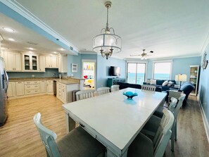 Spacious dining area with beautiful views!