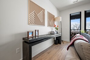Modern decor and natural light throughout the home.
