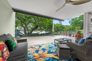 Huge private courtyard...