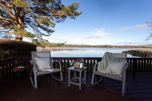 Enjoy a glass of wine whilst taking in the views.