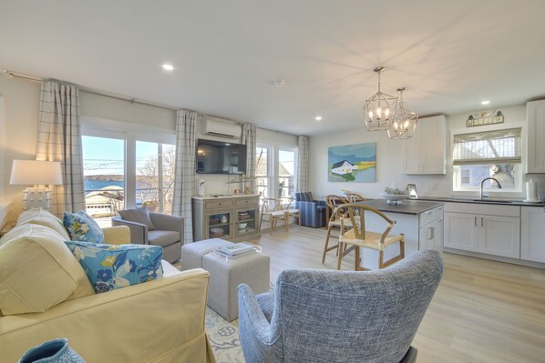 East Boothbay Vacation Rental | 3BR | 2BA | 1,400 Sq Ft | Step to Enter