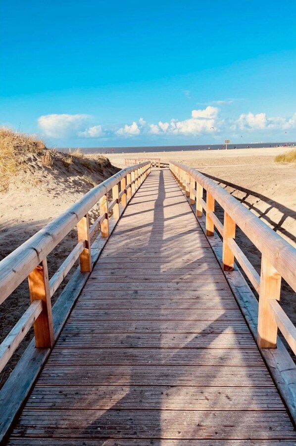 Blue, Wood, Horizon, Boardwalk, Ecoregion, Walkway, Landscape, Plank, Bridge