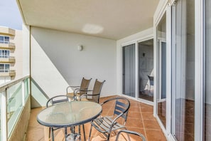 Balcony with a GREAT view of Gulf and outdoor pool