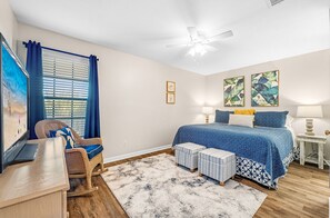 Wonderful, spacious main floor master suite with a king bed.