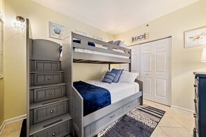 3rd room with twin over full and trundle bed