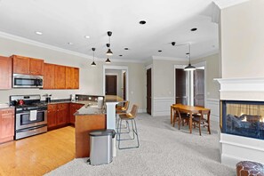 Our kitchens are fully stocked with cookware, utensils, and dishes to meet all your cooking needs.