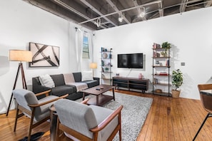 Relax and unwind in our spacious living room.