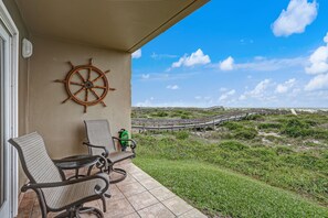 First Floor Patio Perfect for Morning Coffee