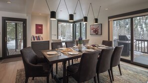 Spacious Dining area with views