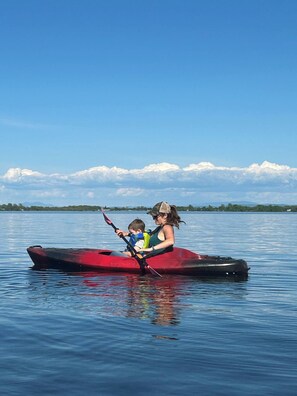 We have 2 kayaks and a paddleboard