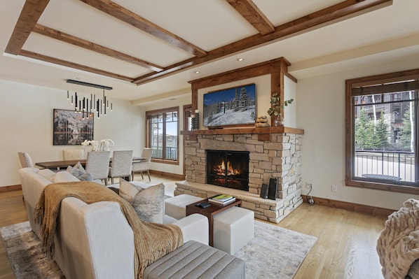 Furniture, Indoors, Living Room, Room, Fireplace