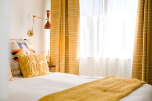 "Lush bedding, carefully collected antiques, and Scandanavian inspired furniture round out even more thoughtful touches such as a stocked s'mores bar and entertainment room and lovely Italian prosecco and homemade trailmix." Angelina
