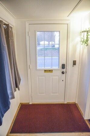MAIN entrance. This door will be used for All the check-in and check-out process