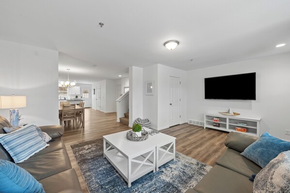 Comfortable seating off dining room.