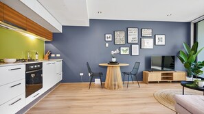 Living and Dining Area with a Kitchenette