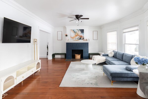 This living room feels like the ideal spot to curl up and enjoy some quiet time or entertain guests.
