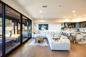 Spacious sectional with unparalleled Thunder Mountain  views