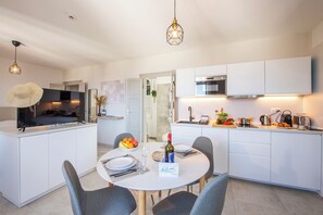 Kitchen and dining area