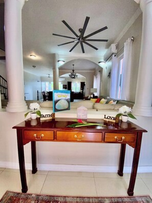 Welcome/Entrance Table with FOB, 
Beach Pass and information folder.