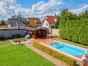 Architecture, Piscine, Toit, Jardin, Cour, Arrière-Cour, Aménagement Paysager, Cour, Biens, Conception