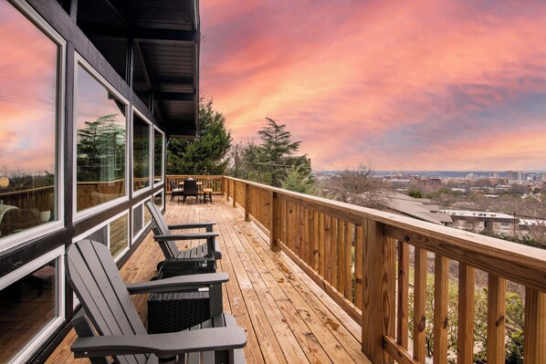 Enjoy the beautiful sunsets from the deck