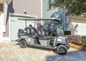 Street legal Electric golf cart with bluetooth speaker and back up camera
