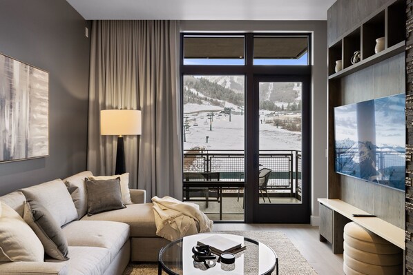 Living Room | Aurora Summit in Deer Valley, Utah by Luxus Vacation Properties