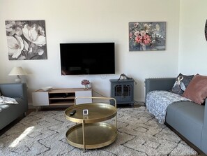 Living area, two sofas, plus comfy chair (not in view)