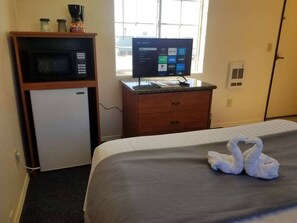 Smart Roku TV, Mini-Fridge, Microwave, & Coffee Maker