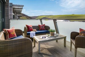 Balcony at Mabyn, The Village, Watergate Bay, self catering with Beach Retreats.