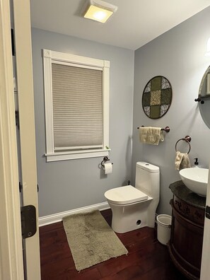 First floor half bathroom.
