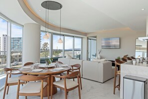 Dining, Living and Kitchen areas