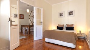 A soft color palette and warm lighting make this bedroom a peaceful retreat. #RelaxationMode #StylishStay #Portugal #PT #Lisbon