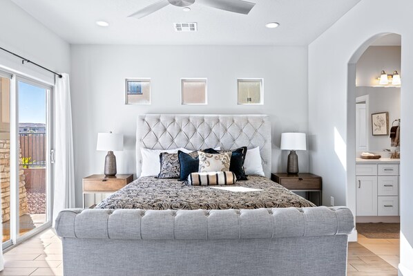 Master Bedroom with King Bed and private en-suite bathroom