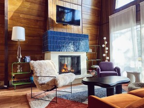 Newly remodeled fireplace