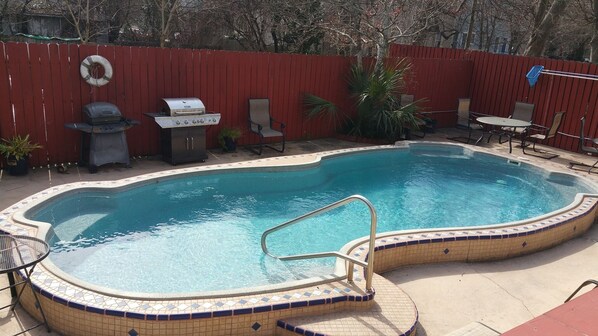 Semi Private Pool and Stainless Gas Grill