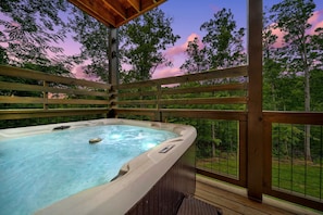 Twilight view from the hot tub!