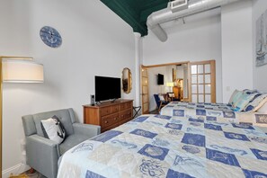 A reading chair is also on the second bedroom.
