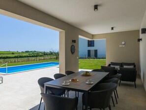 Swimming Pool, Flooring, Furniture, Floor, Outdoor Furniture, Chair, Shade, Patio, Resort, Design